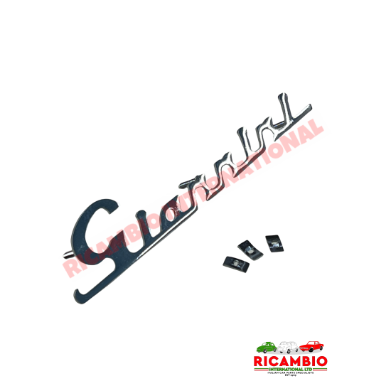 Chrome Giannini Badge & Clips - Classic Fiat 500, 126