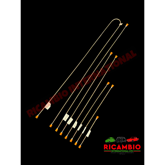 Copper Brake Pipe Kit (7 piece) - Classic Fiat 500 F/L/R all models