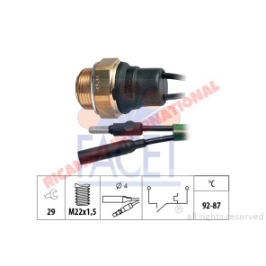 Interruptor del ventilador del radiador - Fiat Croma, Argenta,Pininfarina 124 Spider
