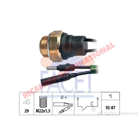 Interruttore ventola radiatore - Fiat Croma, Argenta,Pininfarina 124 Spider