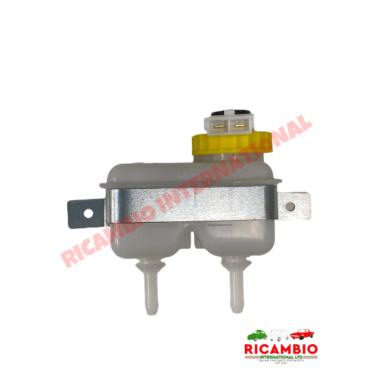 Depósito doble de líquido de frenos con tapa de sensor y kit de soporte - Classic Fiat 500,126,600,850,124 y muchos otros