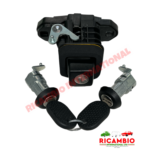 Three Piece Lockset Doors & Rear Tailgate/Boot & Keys - Fiat Uno