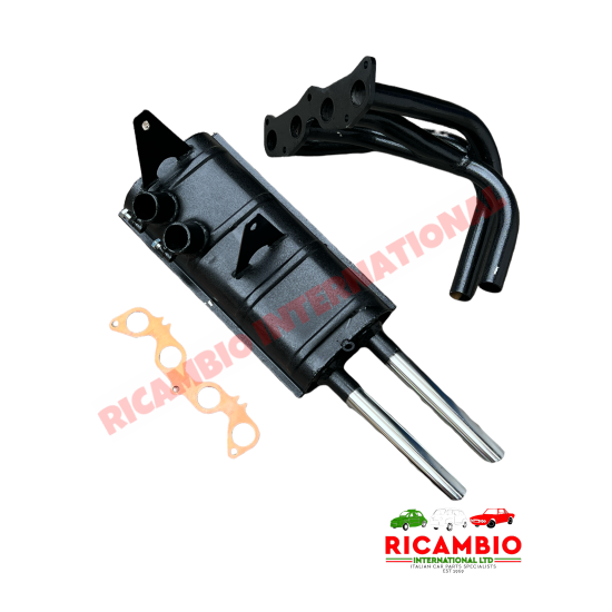 Kit de escape deportivo (tubos pequeños cromados) - Fiat 850