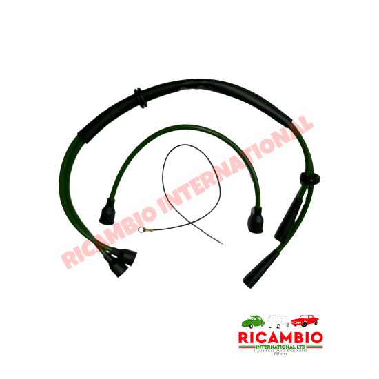 Set of Green Copper Ignition/HT Leads - Classic Fiat 500