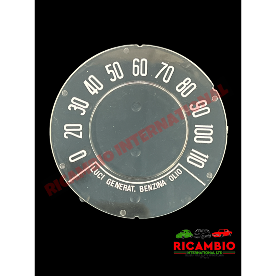 Speedo Front Speedometer Glass (110 KM/H) - Classic Fiat 500