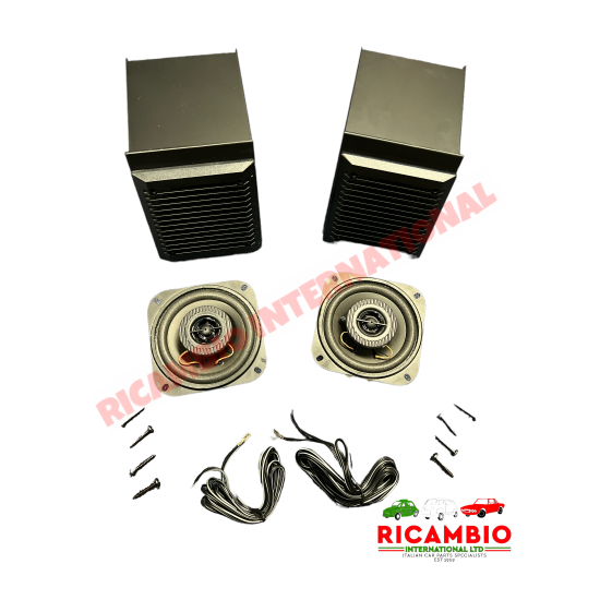 Complete Speaker Pod Kit (BLACK)- Classic Fiat Panda