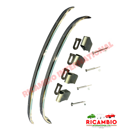 Chrome Front & Rear Bumper inc Fittings (BUDGET TYPE) - Classic Fiat 500