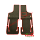 Black & Red (2 piece) Carpet Mat Set (RHD) - Classic Fiat 500
