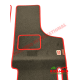 Black & Red (2 piece) Carpet Mat Set (RHD) - Classic Fiat 500