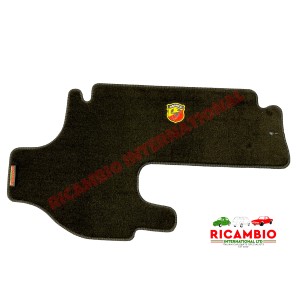 Alfombra negra Abarth para el compartimento del equipaje/alfombra para el pie - Classic Fiat 500