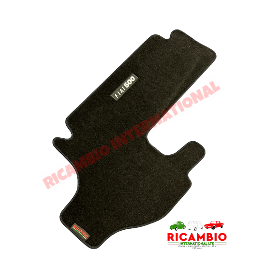 Black Carpet Luggage Compartment Boot Mat - Classic Fiat 500
