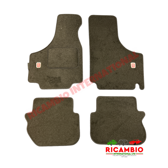 Black LUXURY  (4 Piece) Carpet Mats Set (LHD) - Classic Fiat 500