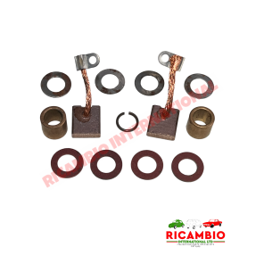 Kit de cepillo, casquillo y arandela del motor de arranque - Classic Fiat 500,126,600,850,900,1100,Topolino