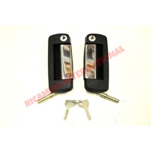 Kit de mango de puerta exterior de cromo-Fiat 126