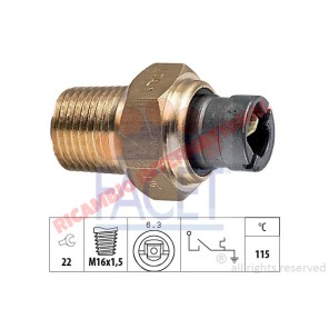 Sensor de temperatura del agua - Fiat 124,127,128,Coupe,Classic Fiat Panda,Punto MK1,Seicento,Uno, Lancia Y10
