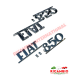 Insignia trasera cromada y clips - Fiat 850