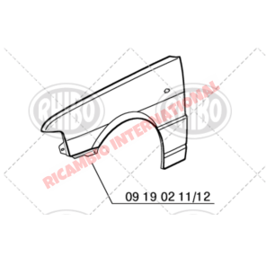 Aleta delantera derecha O/S - Fiat Uno MK2