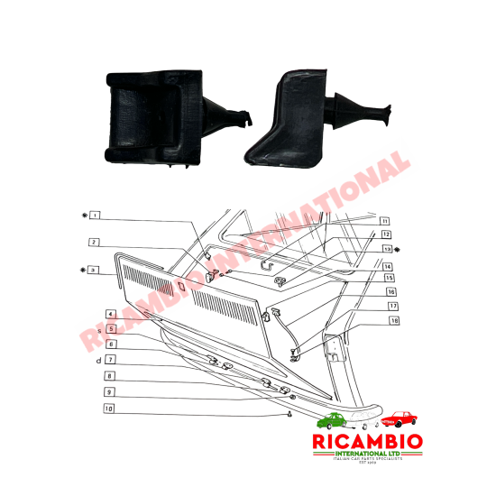 Engine Lid Rubber Pad - Fiat 126