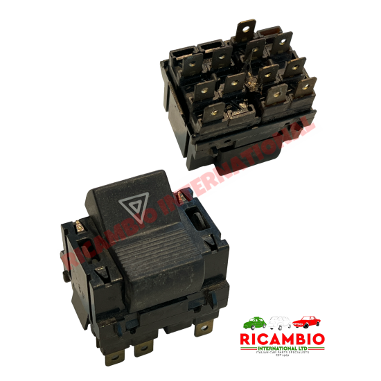 Interruptor de las luces de emergencia - Fiat 131, Autobianchi A112 y otros