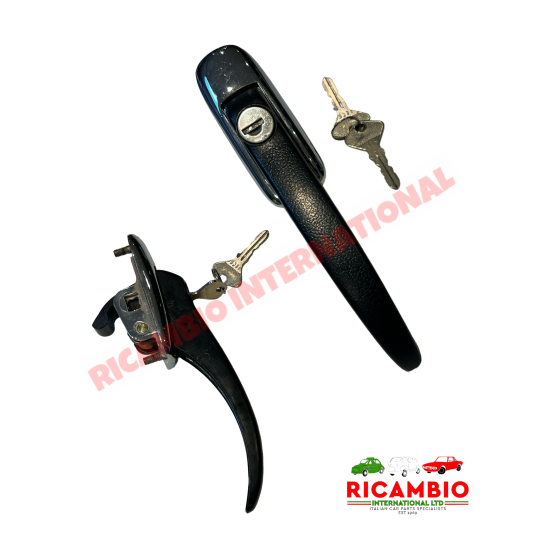 Tirador y llaves de la puerta exterior trasera - Fiat 900T/E