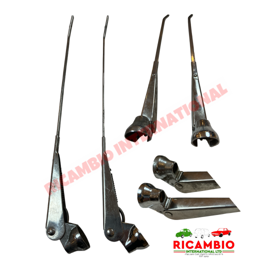 Brazo cromado del limpiaparabrisas delantero (2) (RHD) - Fiat & Lancia