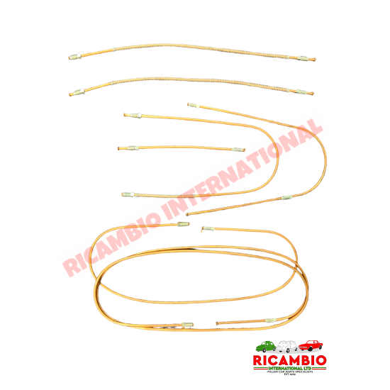 Kit completo de tubos de freno de cobre - Modelos Classic Fiat 500 D/F