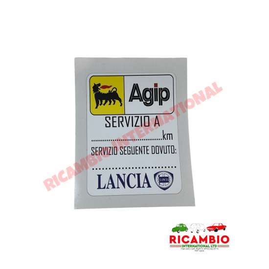 Pegatina de servicio Lancia/AGIP