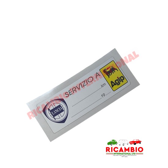 Lancia/AGIP Service Sticker