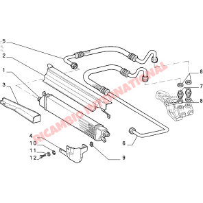 Soporte metálico del radiador de aceite - Lancia Delta Integrale Evo