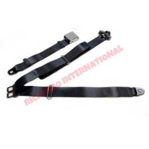 3 Point Static Seat Belt with Chrome Buckles - Classic Fiat 500,126,600,850 plus lots of applications
