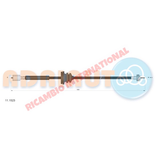 Cable Speedo - Fiat 124 Saloon,Special & Special T