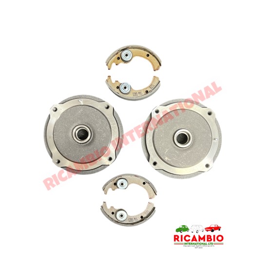 Front Brake Drum & Brake Shoe Kit (2 wheels) - Classic Fiat 500