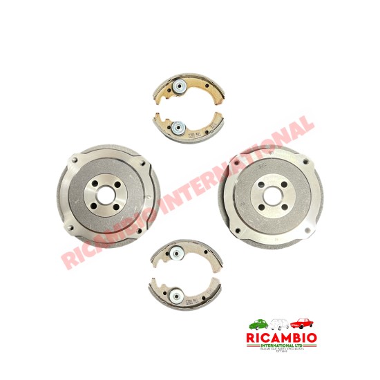 Kit de tambor de freno trasero y zapata de freno (2 ruedas) - Classic Fiat 500