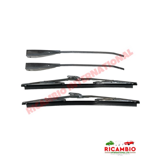 Chrome Wiper Arm and Blade Kit (RHD/Bolt on) - Classic Fiat 500, 600