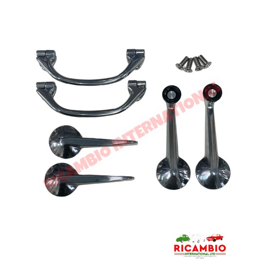 Aluminium Internal Door Handle Kit - Classic Fiat 500 F