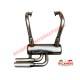 Escape deportivo de acero inoxidable (Twin Pipe grande) y juntas - Classic Fiat 500