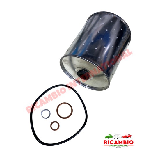 Oil Filter Cartridge & Seals - Fiat 1100,1100T,Campagnola