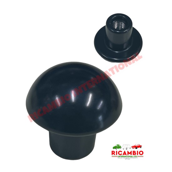 Pomo del cambio metálico negro - Classic Fiat 500, 126