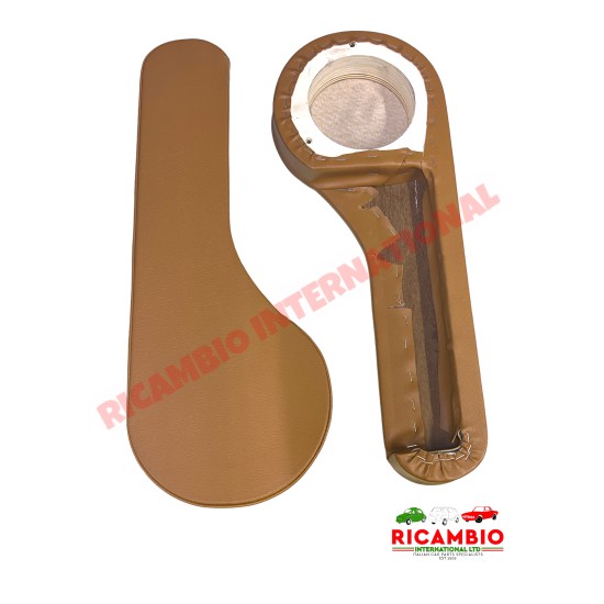 Tan/Ocra Door Speaker & Pocket Kit - Classic Fiat 500
