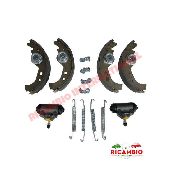 Kit Freno Trasero (Zapatas,Cilindros,Muelles,Guarniciones) - Classic Fiat Panda, Uno, Cinquecento, Seicento,127,128, A112,Y10