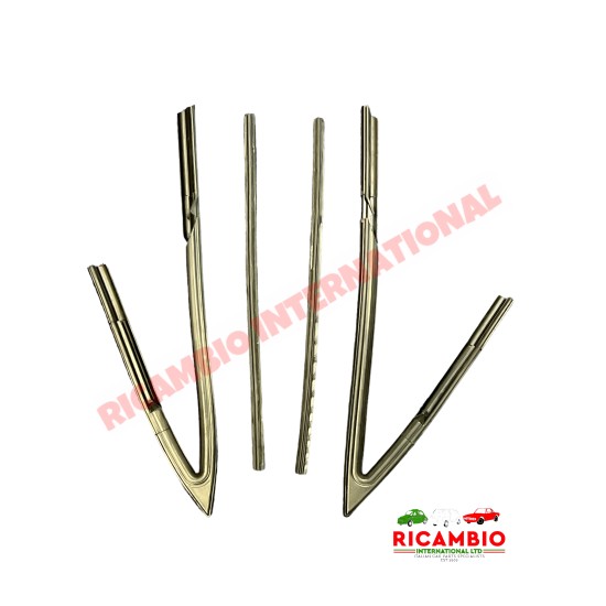 Front Quarter Light Window Rubber Seal Kit - Fiat 850 Sports Coupe