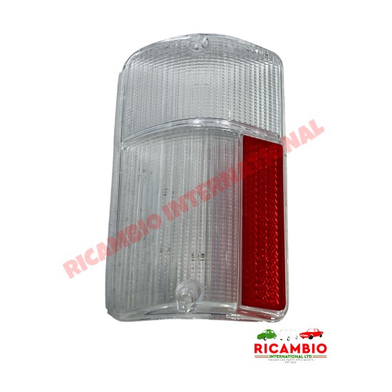 N/S Left Hand Rear Lamp Lens White - Fiat 126 BIS