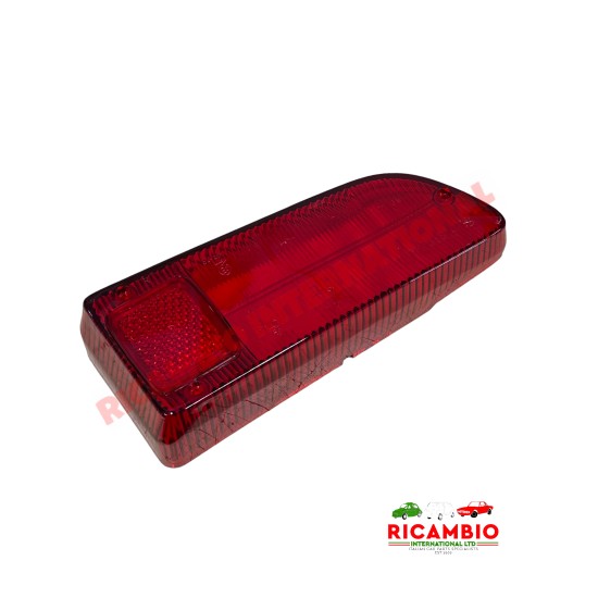 O/S Right Hand Rear Lamp Lens RED - Fiat 850, Lamborghini Miura
