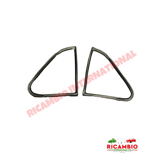 Coppia di guarnizioni in gomma per fanali anteriori (sinistra e destra) MIGLIORE QUALITÀ - Fiat 500D/F/L/R/G classiche (dal 1960 al 1975)