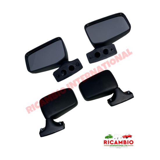Kit Retrovisores Plástico Negro - Fiat 126