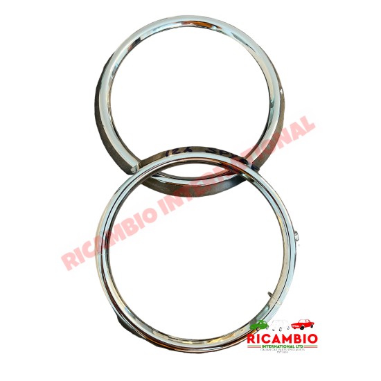 Kit Embellecedor Cromado Faros - Fiat 124 Spider