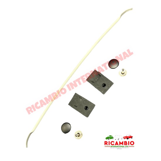 Centre Sunroof Bar & Fitting Kit IVORY - Classic Fiat 500 N/D/F/L/R