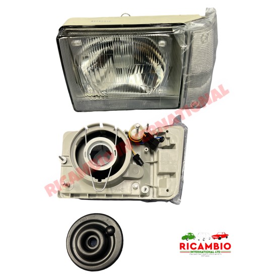 Faro delantero izquierdo N/S con intermitente blanco (LHD) - Classic Fiat Panda