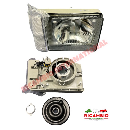 Lampada frontale destra O/S con indicatore di direzione bianco (LHD) - Fiat Panda classica