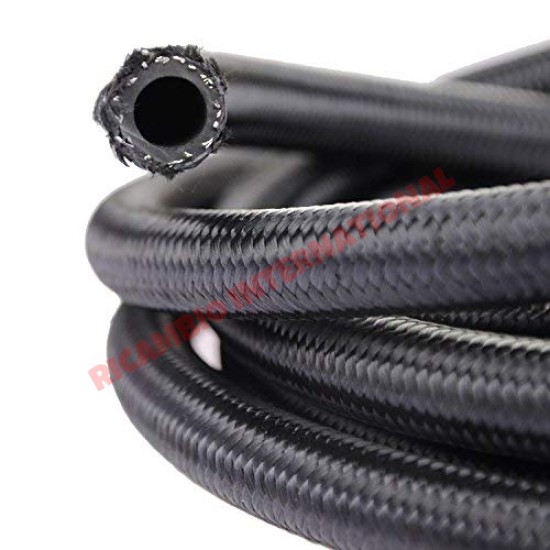 ONE Metre Black Outer Braided Fuel Hose (5x9mm) - Classic Fiat, Alfa Romeo & Lancia